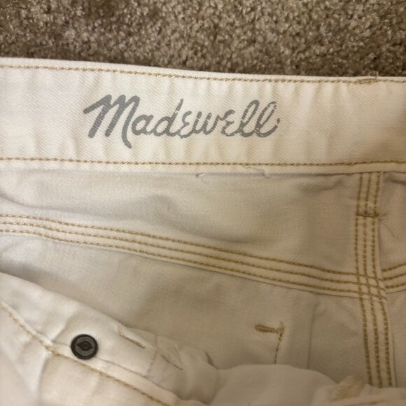 Madewell Relaxed Denim Shorts in Tile White Women's Size 26 #150 - Picture 3 of 7